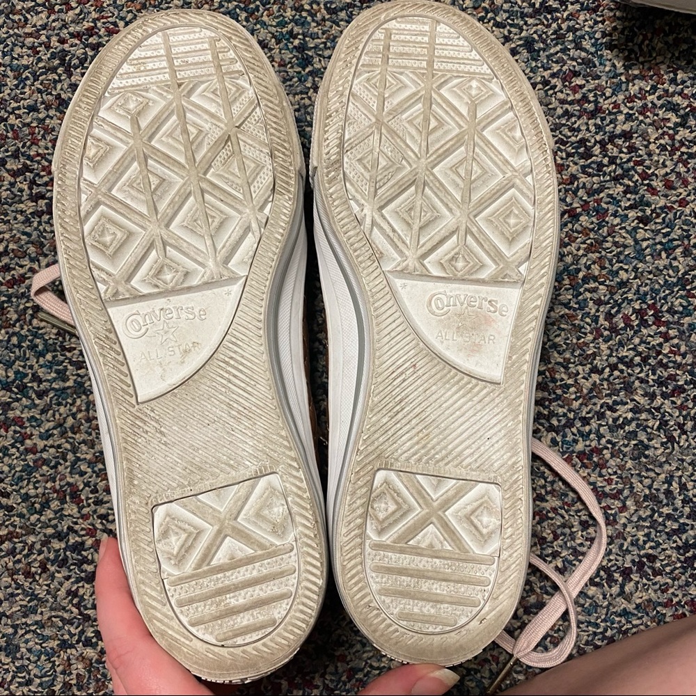 Rose Gold metallic Converse Sneakers - Picture 3 of 4